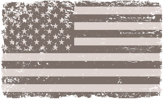 Vector old vintage usa flag