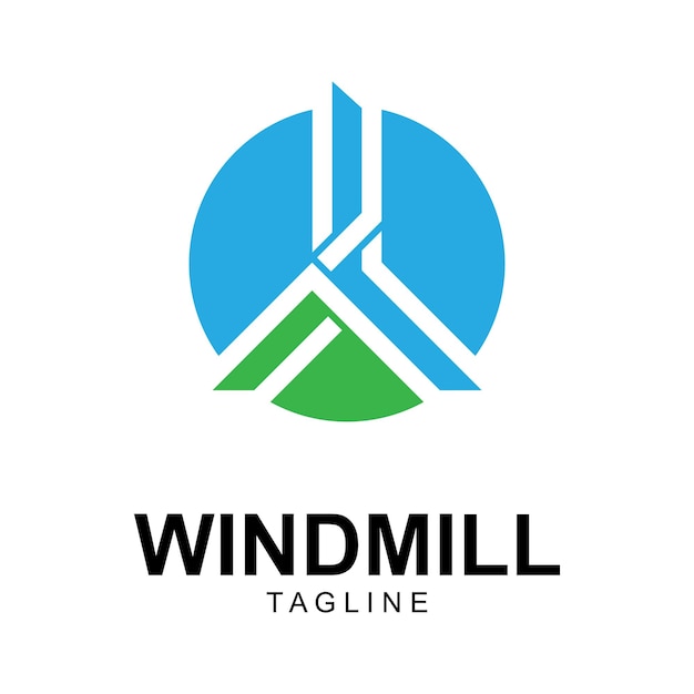 Old Windmill Logo Design Vector Windmill Retro Vintage Logo Template