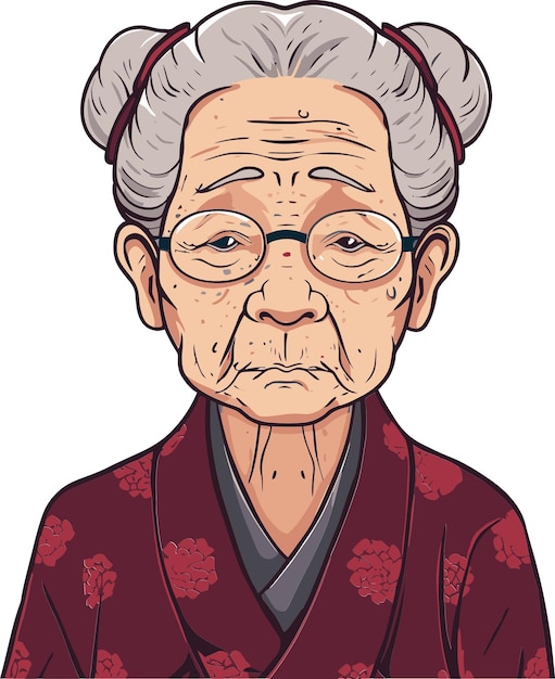 頭に帽子をかぶった老婦人