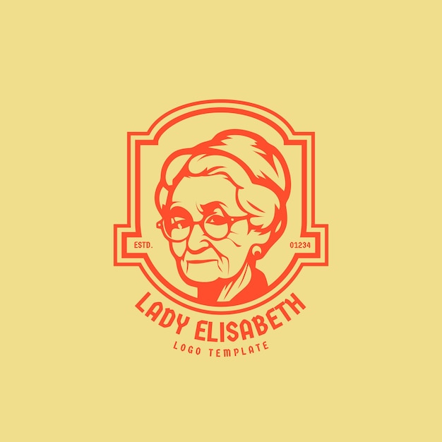 Logo della mascotte delle donne anziane