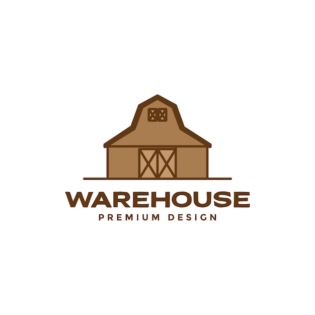 Old wood warehouse vintage logo symbol icon vector graphic design illustration idea creative