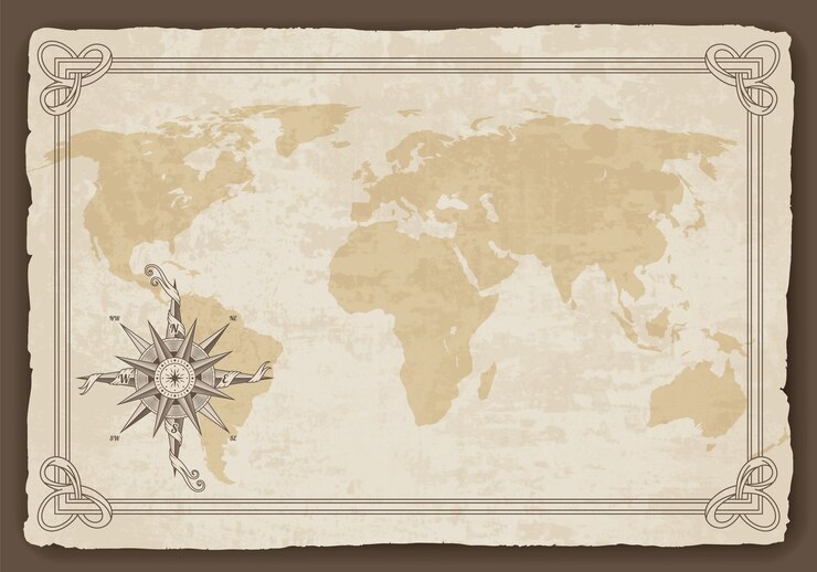 Vector old world map