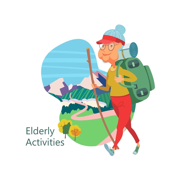 Older people leading an active lifestyle. Old people play sports.