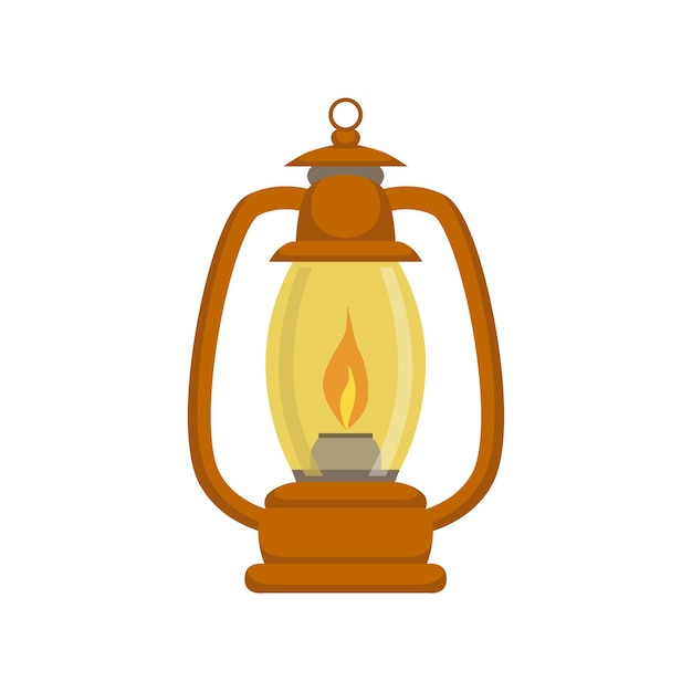 ベクトル オールドスクール灯油ランプ