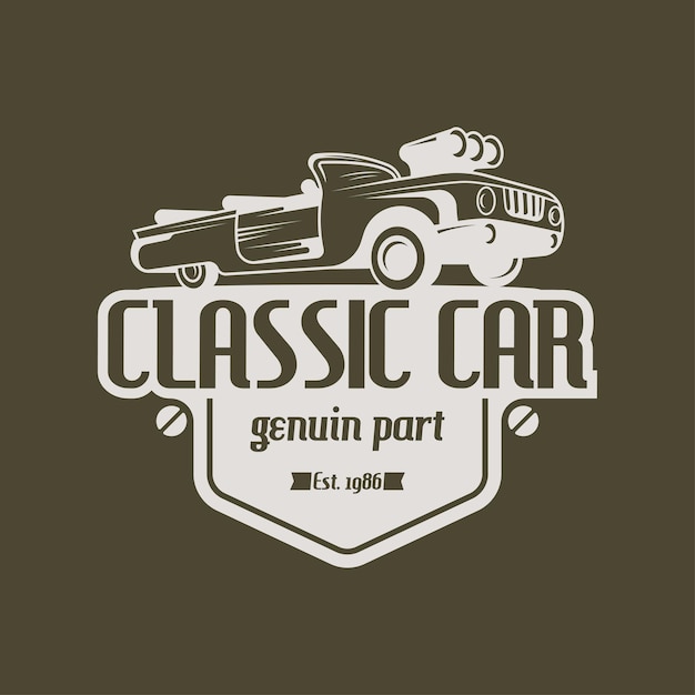 Oldtimer Logo Badge Concept Vector