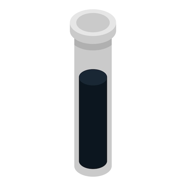 Olie benzine reageerbuis pictogram Isometrisch van olie benzine reageerbuis vector pictogram voor webdesign geïsoleerd op een witte achtergrond