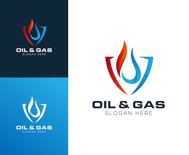 Vector olie en gas logo ontwerp vector illustratie inspiratie