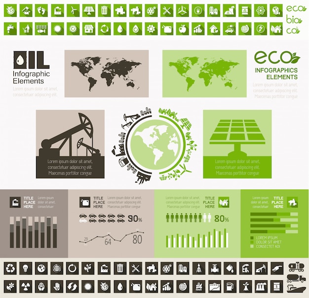 Olie-industrie infographic sjabloon