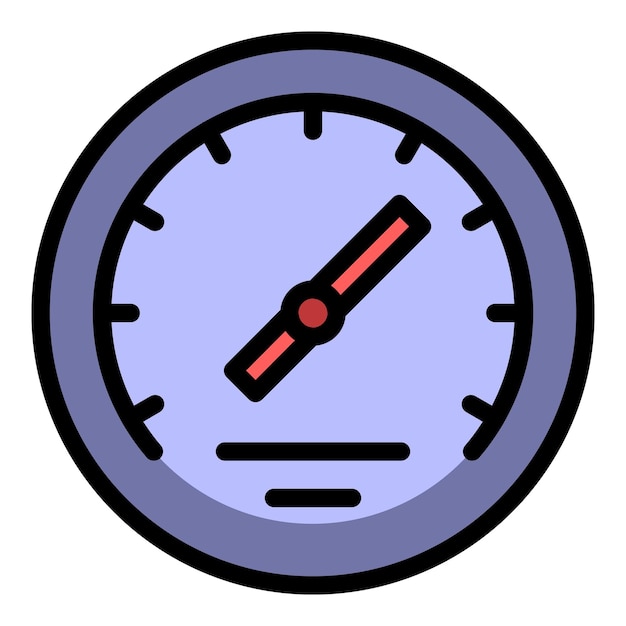 Vector oliemeter pictogram overzicht vector brandstof autometer gas- of benzineniveau kleur plat