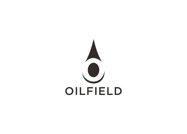 Olieveld logo ontwerp vectorillustratie