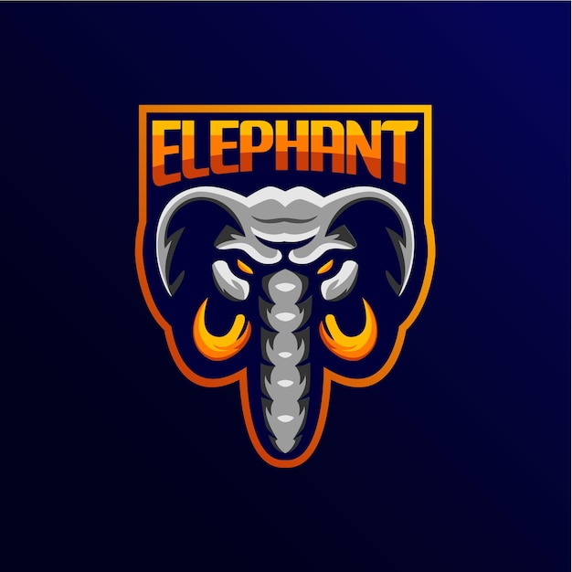 olifant esport-logo met moderne illustratieconceptstijl