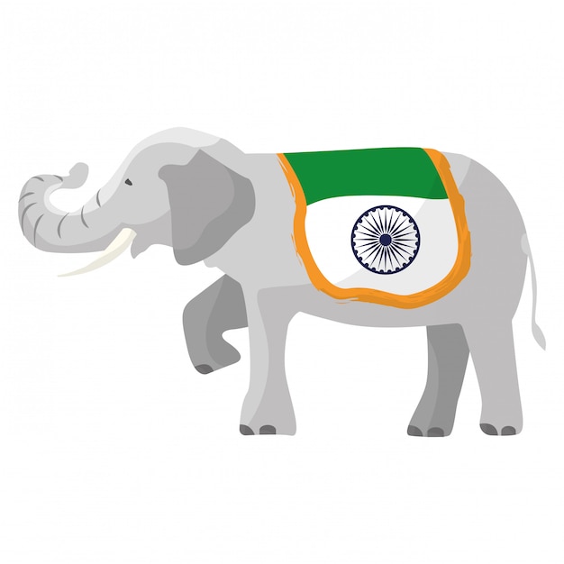 Olifant india vlag