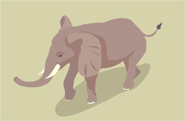 Vector olifant isometrisch