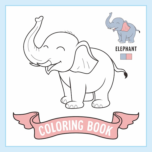 Olifant kleurplaten boek