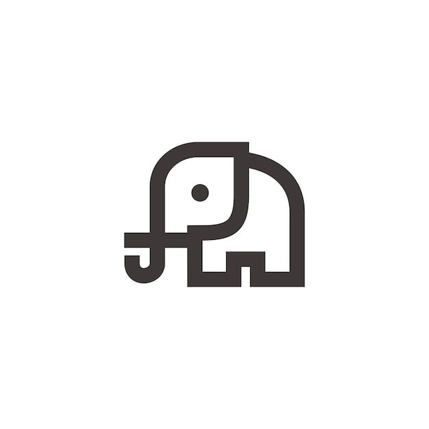 Olifant lijntekeningen logo