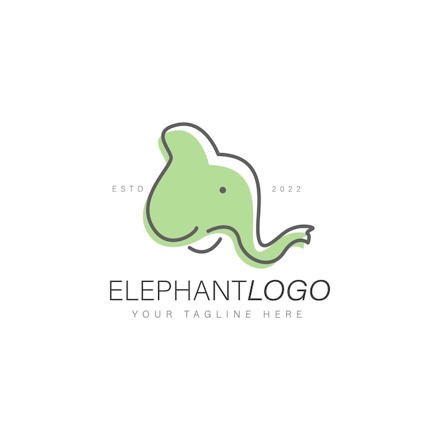 Olifant lineair logo ontwerp illustratie pictogram