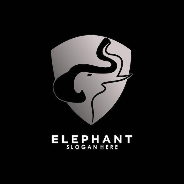 Olifant logo afbeelding ontwerp met creatief concept premium vector