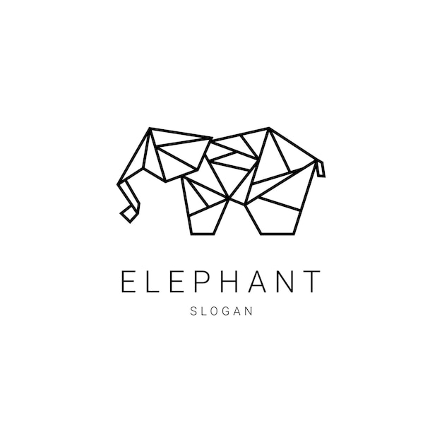Olifant logo ontwerp pictogrammalplaatje