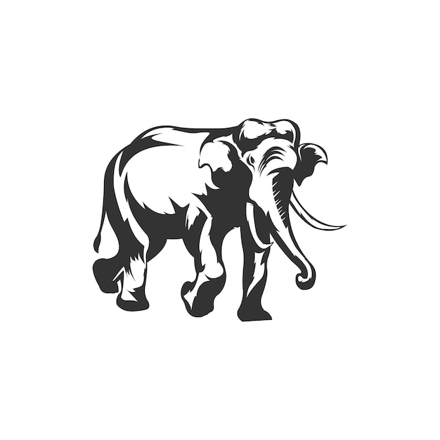 Vector olifant logo ontwerp vector