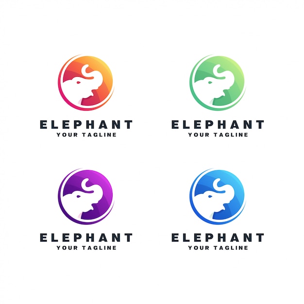 Olifant logo ontwerpset