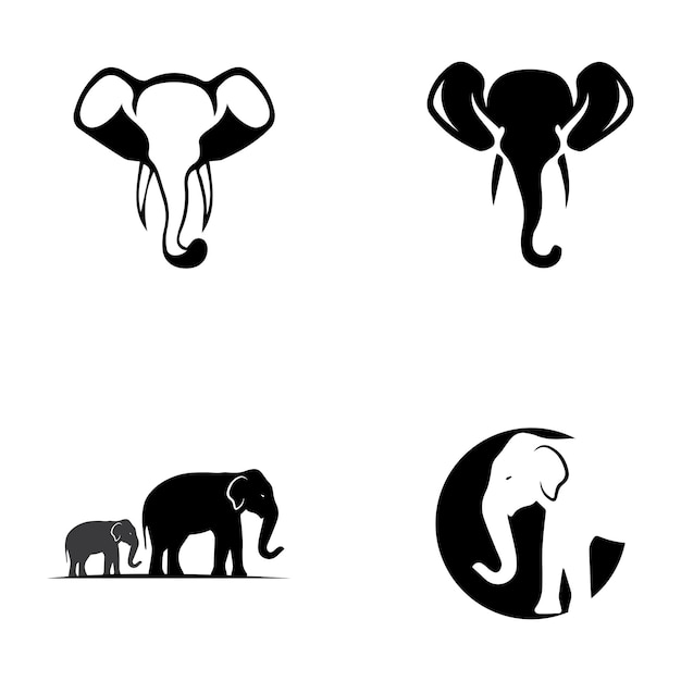 Vector olifant logo template vector illustratie ontwerp