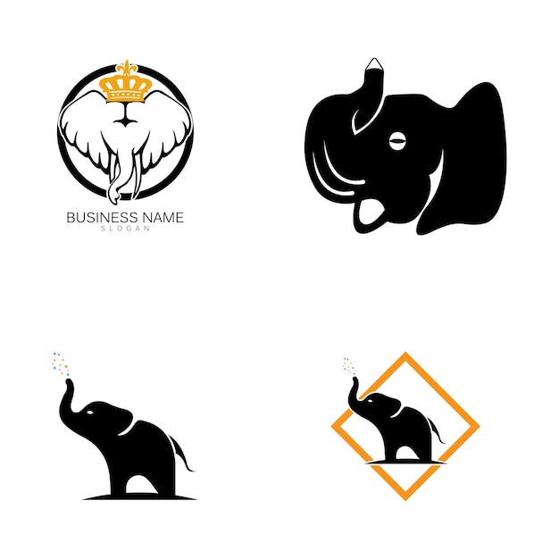 Olifant Logo Template Vector Illustratie ontwerp
