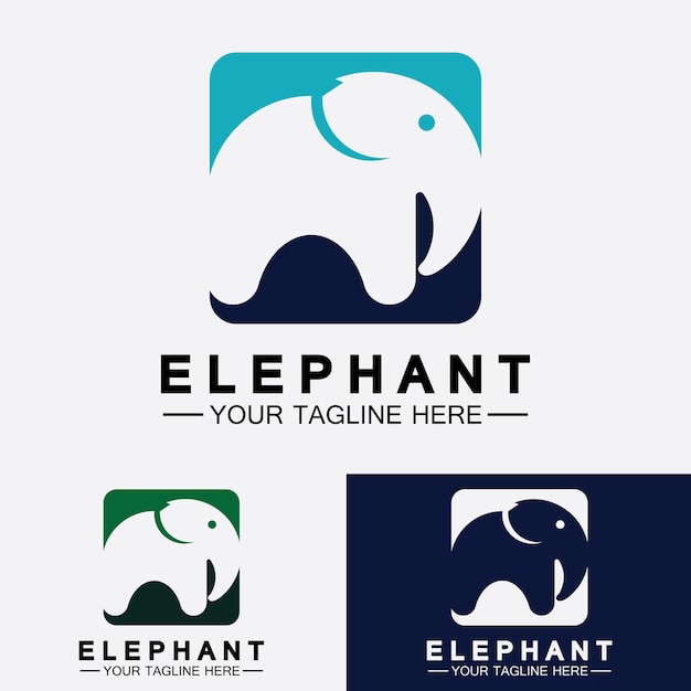 Olifant logo vector illustrator ontwerpsjabloon