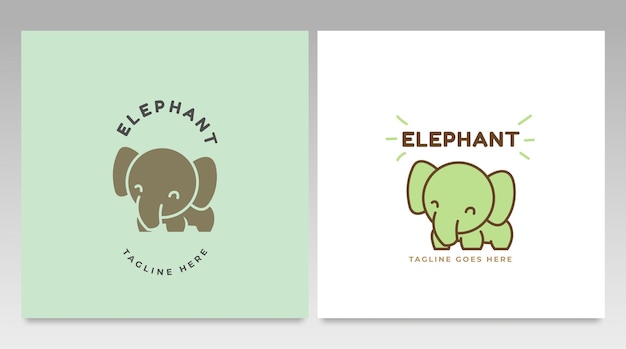 Olifant logo vector ontwerpsjabloon en illustratie