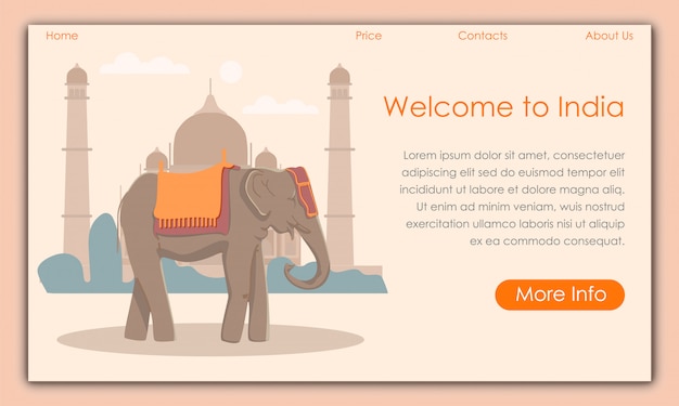 Olifant op achtergrond taj mahal. olifant symbool.