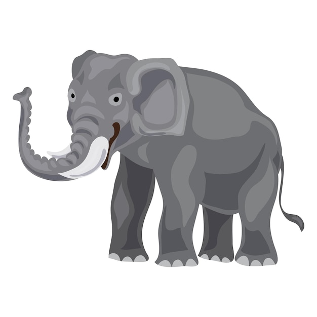 Vector olifant pictogram cartoon van olifant vector pictogram voor webdesign geïsoleerd op een witte achtergrond