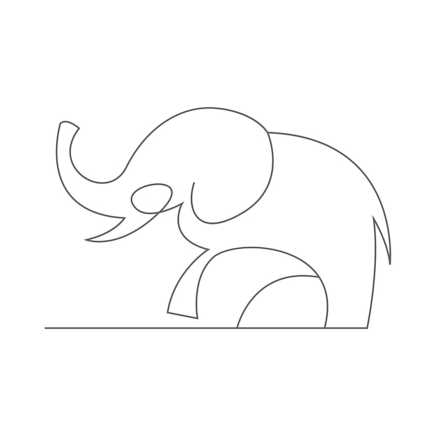 Olifant pictogram logo ontwerp illustratie