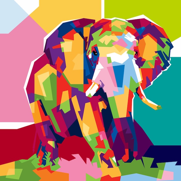 Olifant popart illustraties