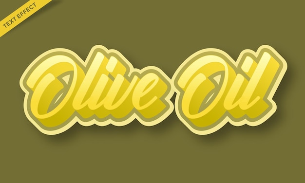 Olijfolie vers teksteffectontwerp