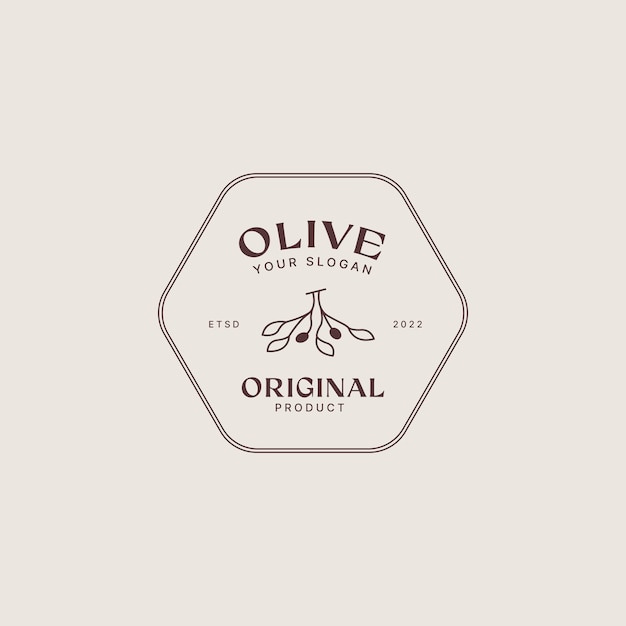 Olijftak logo ontwerpsjabloon olijfolie olijfblad vrouwelijk logo