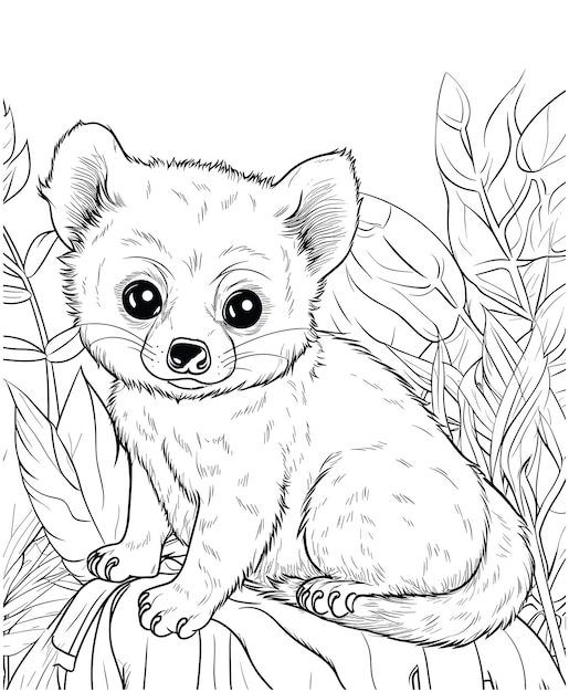 Olinguito jungle kleurplaten