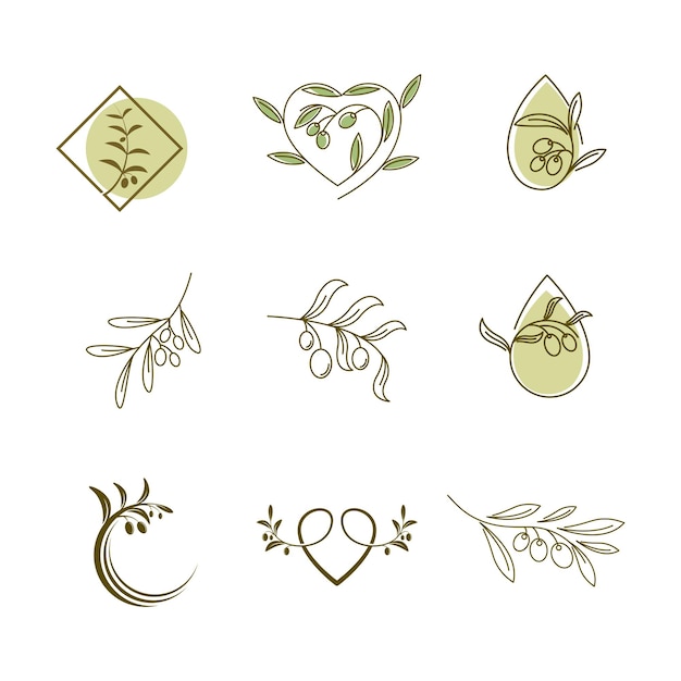 Vector olive icon vector illustration design template