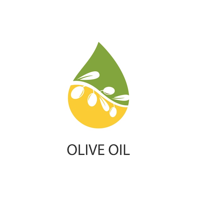 olive illustration logo template vector flat design