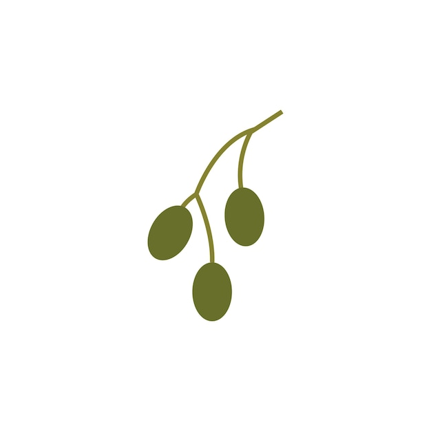 Olive illustration logo template vector flat design