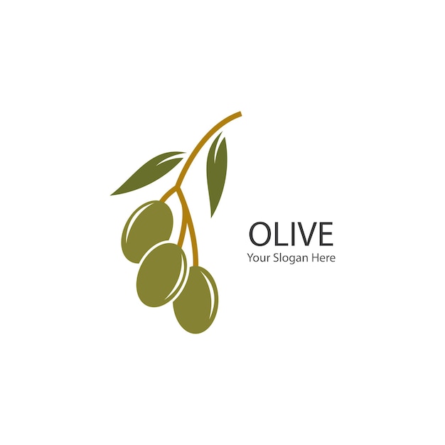 Olive illustration logo template vector flat design
