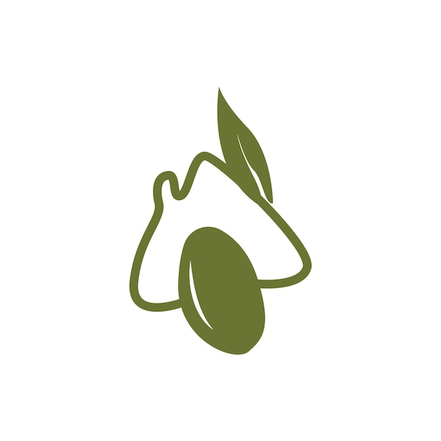 Olive Logo Design Olive Oil Tree Vector Simple Illustration Template