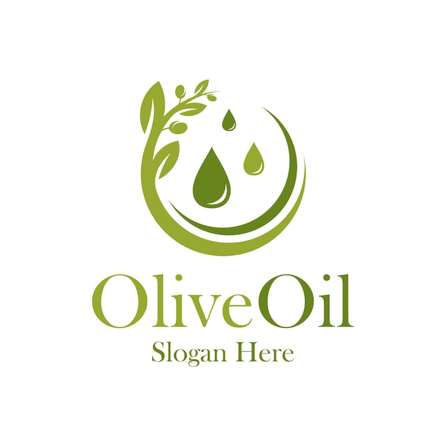 Modello di progettazione con logo oliva simbolo dell'icona creativa di vettore del concetto di logo oliva