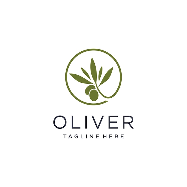 Olive logo design vector with creative abstract concept