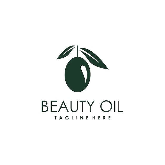 Olive logo design vector with creative abstract concept