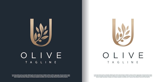 Olive logo icon with letter Z concept Premium Vector