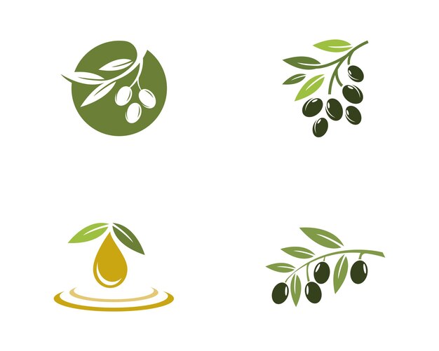 оливковый логотип шаблон вектор значок