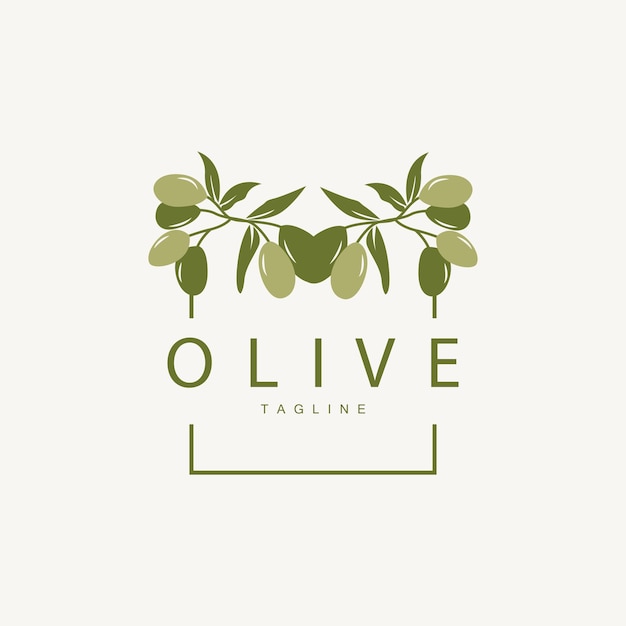 Olive logo vector design premium template vector illustration