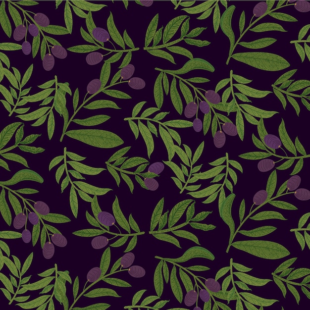 Vector olive nature background