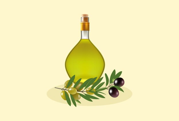 olive oil concept illustration stylish and beautiful