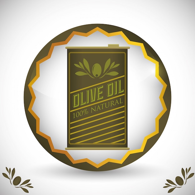 Vector olive oil design