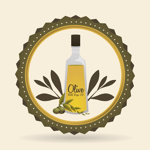 Vector olive oil design